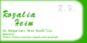 rozalia heim business card